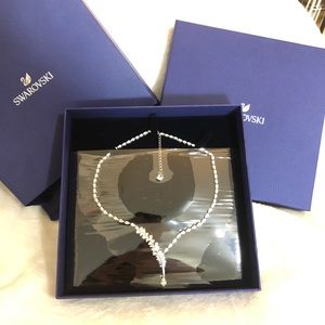 Swarovski NICE NECKLACE, WHITE, RHODIUM PLATED